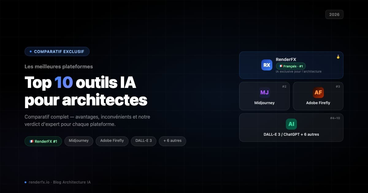 Les 10 meilleures plateformes IA pour les architectes en 2026 (France)